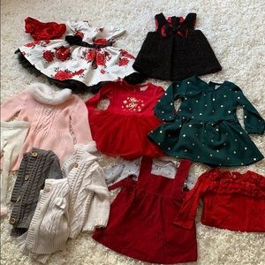 Baby Girl 6-9M HOLIDAY dressy lot